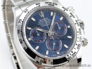 Rolex Daytona 116509 Clean 1:1 Best Edition Blue Stick Dial on SS Bracelet SA4130 V2 - Image 3