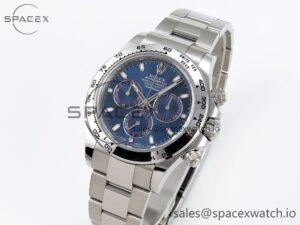 Rolex Daytona 116509 Clean 1:1 Best Edition Blue Stick Dial on SS Bracelet SA4130 V2 - Image 4