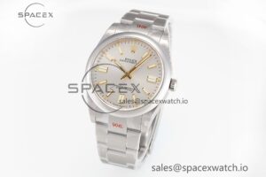 Oyster Perpetual 41mm 124300 GMF 1:1 Best Edition 904L Steel Silver Dial on SS Bracelet VR3230 V2 - Image 4