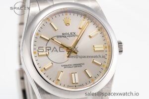 Oyster Perpetual 41mm 124300 GMF 1:1 Best Edition 904L Steel Silver Dial on SS Bracelet VR3230 V2 - Image 2