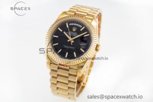 Day-Date II 228238 YG GMF 1:1 Best Edition Black Dial on YG Bracelet A3255 - Image 5