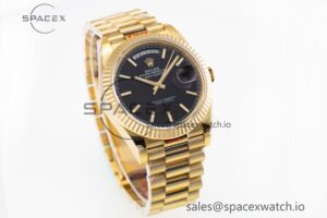 Day-Date II 228238 YG GMF 1:1 Best Edition Black Dial on YG Bracelet A3255 - Image 4