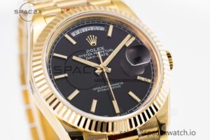 Day-Date II 228238 YG GMF 1:1 Best Edition Black Dial on YG Bracelet A3255 - Image 2