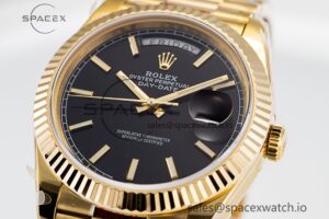 Day-Date II 228238 YG GMF 1:1 Best Edition Black Dial on YG Bracelet A3255 - Image 3