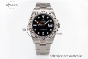 Explorer II 42mm 216570 Black 904L SS GMF 1:1 Best Edition Black Dial on Bracelet A3285 (Correct Hand Stack)