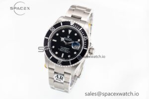 Submariner 16610 LN Black Bezel 904L Steel Rehaut SS ARF 1:1 Best Edition on SS Bracelet SH3135 - Image 4