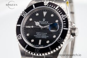 Submariner 16610 LN Black Bezel 904L Steel Rehaut SS ARF 1:1 Best Edition on SS Bracelet SH3135 - Image 2