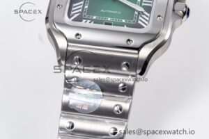 Santos de Cartier 40mm SS 2018 BVF 1:1 Best Edition Green Dial on SS SmartLinks Bracelet MIYOTA 9015 V2 - Image 4