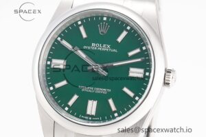 Oyster Perpetual 124300 41mm Clean 1:1 Best Edition 904L Steel Green Dial VR3230 - Image 3