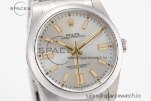 Oyster Perpetual 124300 41mm Clean 1:1 Best Edition 904L Steel Silver Dial VR3230 - Image 2