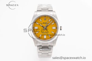 Oyster Perpetual 124300 41mm Clean 1:1 Best Edition 904L Steel Yellow Dial VR3230