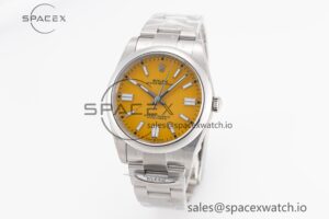 Oyster Perpetual 124300 41mm Clean 1:1 Best Edition 904L Steel Yellow Dial VR3230 - Image 4