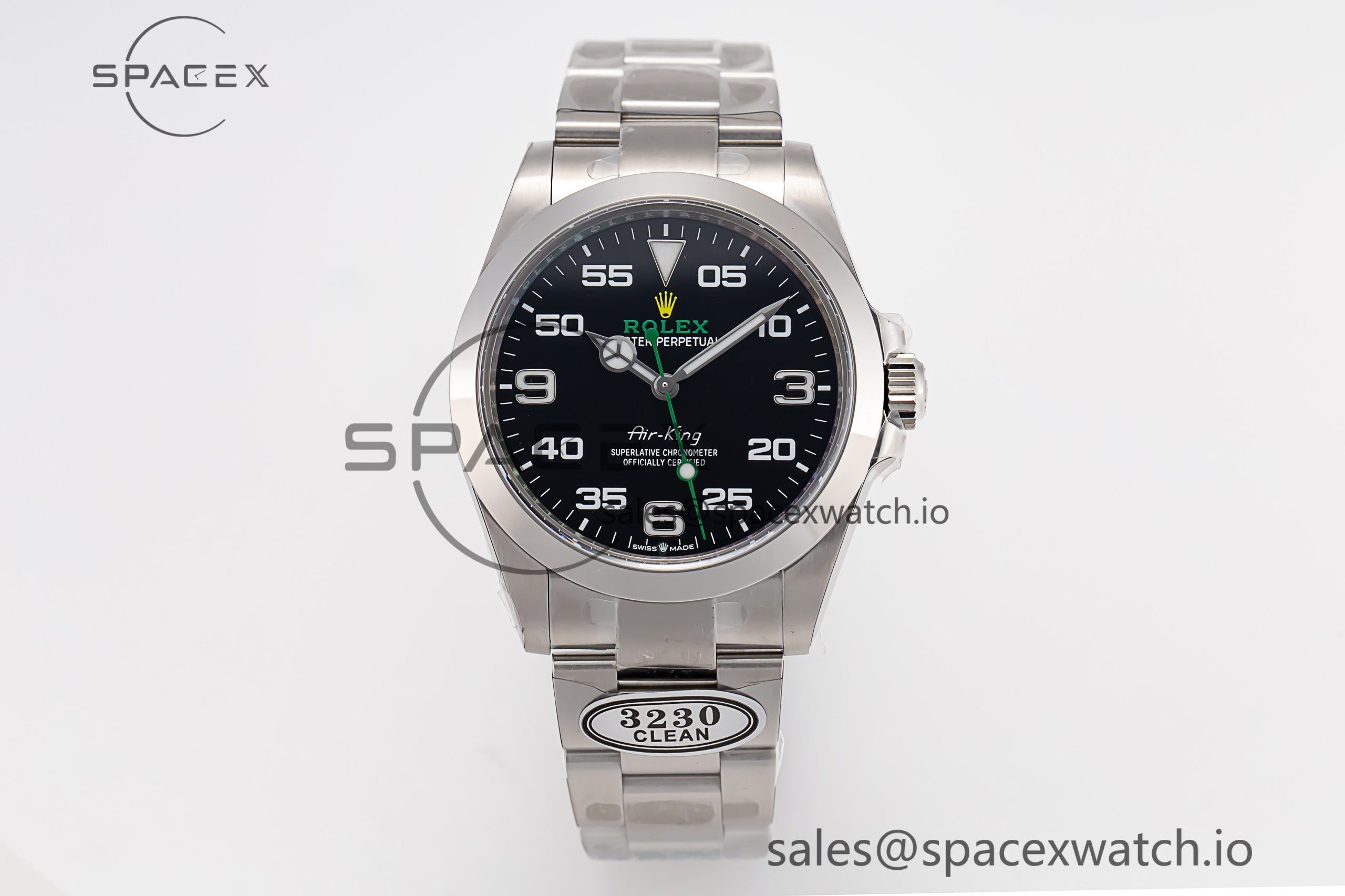 MG_2996-scaled-1.jpg Air-King 126900 Clean 1:1 Best Edition 904L Steel Black Dial on SS Bracelet VR3230 - Image 1