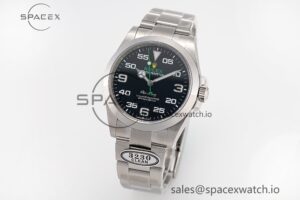 Air-King 126900 Clean 1:1 Best Edition 904L Steel Black Dial on SS Bracelet VR3230 - Image 4