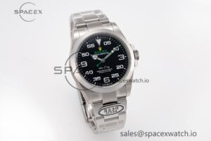 Air-King 126900 Clean 1:1 Best Edition 904L Steel Black Dial on SS Bracelet VR3230 - Image 5