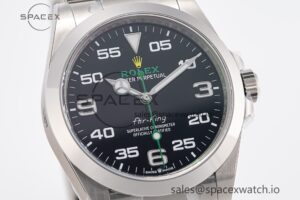 Air-King 126900 Clean 1:1 Best Edition 904L Steel Black Dial on SS Bracelet VR3230 - Image 2