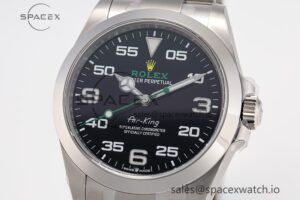 Air-King 126900 Clean 1:1 Best Edition 904L Steel Black Dial on SS Bracelet VR3230 - Image 3
