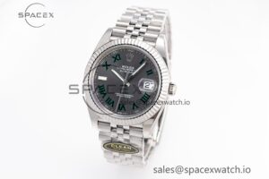 DateJust 41 126334 904L SS Clean Factory Best Edition Wimbledon Dial on Jubilee Bracelet VR3235 - Image 2