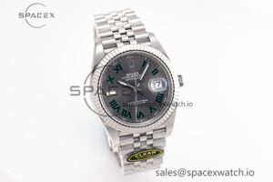 DateJust 41 126334 904L SS Clean Factory Best Edition Wimbledon Dial on Jubilee Bracelet VR3235 - Image 3