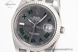 DateJust 41 126334 904L SS Clean Factory Best Edition Wimbledon Dial on Jubilee Bracelet VR3235 - Image 5