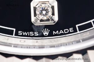 Datejust 126334 41mm Jubilee 904L SS/SS Black/Moissanite Clean VR3235 - Image 10