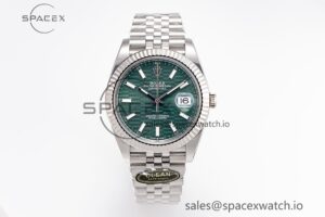 DateJust 41MM 126334 SS Clean Factory 1:1 Best Edition Green Fluted Dial on SS Jubilee Bracelet VR3235