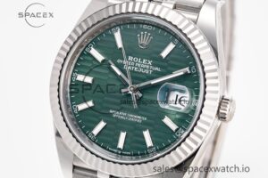DateJust 41MM 126334 SS Clean Factory 1:1 Best Edition Green Fluted Dial on SS Jubilee Bracelet VR3235 - Image 4