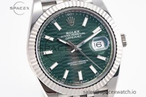 DateJust 41MM 126334 SS Clean Factory 1:1 Best Edition Green Fluted Dial on SS Jubilee Bracelet VR3235 - Image 5
