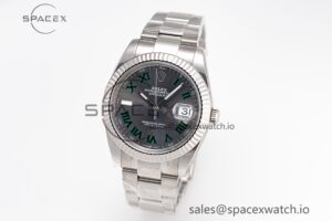 DateJust 41 126334 904L SS Clean Factory Best Edition Wimbledon Dial on Oyster Bracelet VR3235 - Image 2