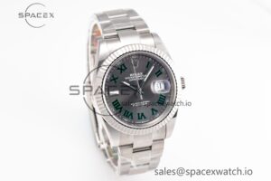 DateJust 41 126334 904L SS Clean Factory Best Edition Wimbledon Dial on Oyster Bracelet VR3235 - Image 3