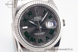DateJust 41 126334 904L SS Clean Factory Best Edition Wimbledon Dial on Oyster Bracelet VR3235 - Image 4