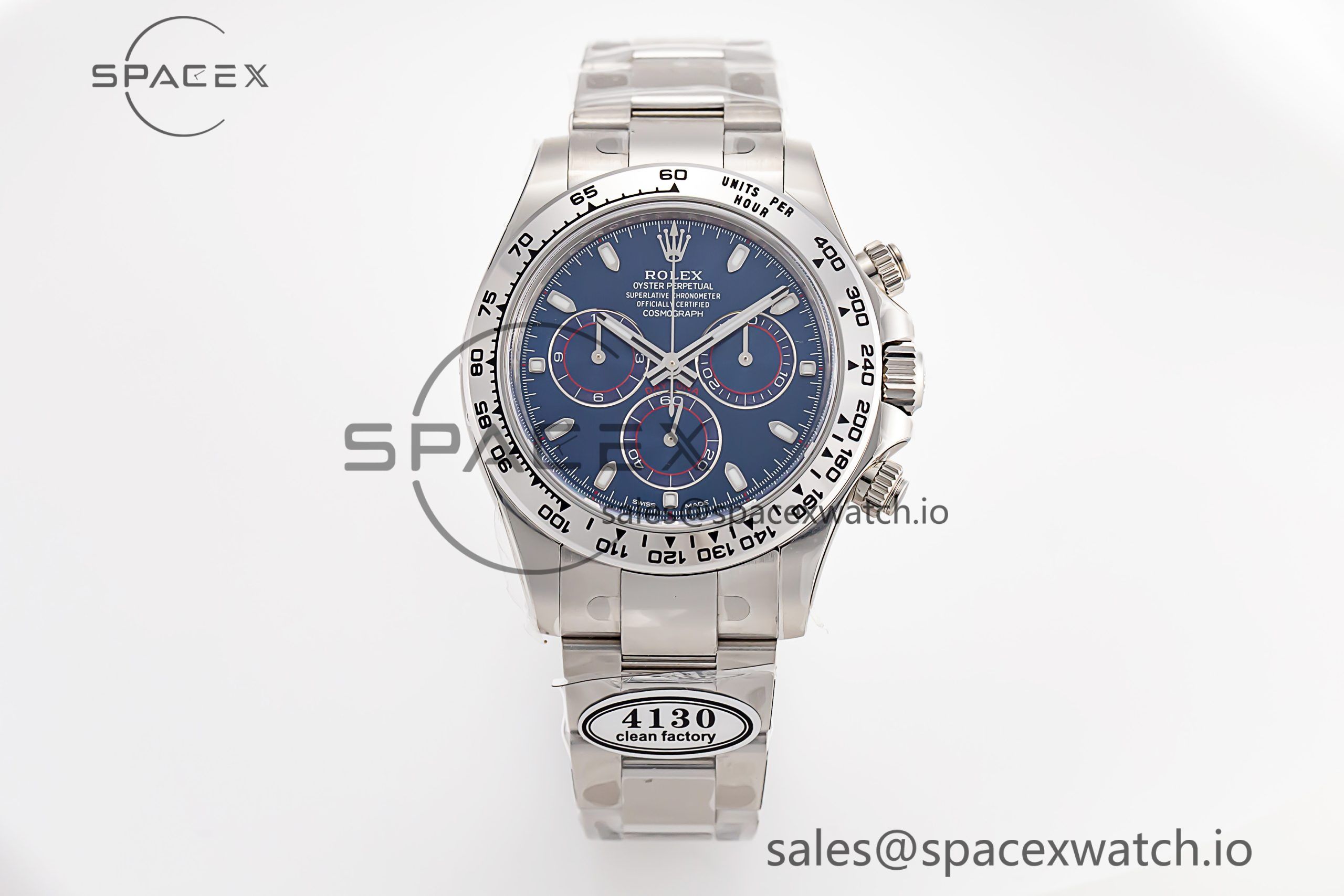 MG_3278-scaled-1.jpg Daytona 116509 SS Clean 1:1 Best Edition Blue Dial on SS Bracelet SA4130 - Image 1