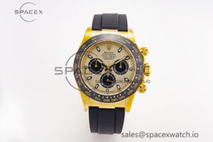 Daytona 116518 Clean Factory YG 1:1 Best Edition YG Dial on Oysterflex Rubber Strap SA4130