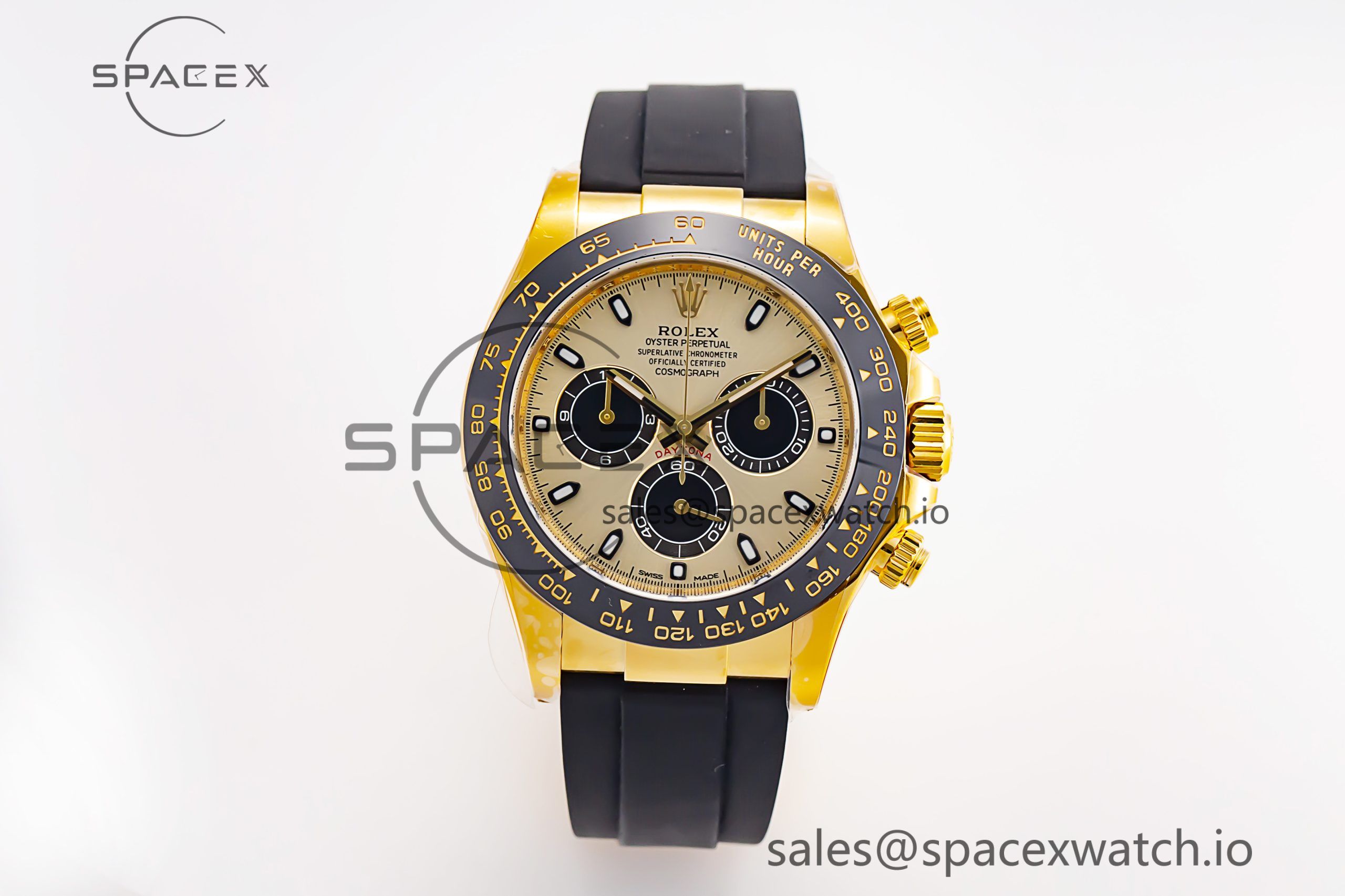 MG_3387-scaled-1.jpg Daytona 116518 Clean Factory YG 1:1 Best Edition YG Dial on Oysterflex Rubber Strap SA4130 - Image 1