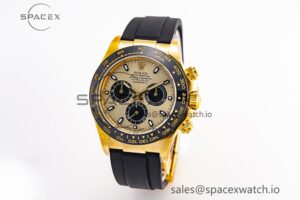 Daytona 116518 Clean Factory YG 1:1 Best Edition YG Dial on Oysterflex Rubber Strap SA4130 - Image 2