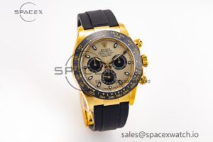 Daytona 116518 Clean Factory YG 1:1 Best Edition YG Dial on Oysterflex Rubber Strap SA4130 - Image 3