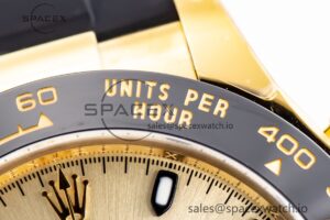 Daytona 116518 Clean Factory YG 1:1 Best Edition YG Dial on Oysterflex Rubber Strap SA4130 - Image 9