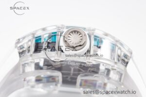 RM055 Transparent SONIC Best Edition Skeleton Blue Dial on White Nylon Strap Clone RMUL2 - Image 12