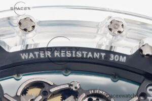 RM055 Transparent SONIC Best Edition Skeleton Blue Dial on White Nylon Strap Clone RMUL2 - Image 18