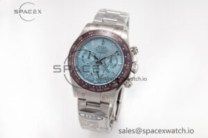 Daytona 116506 Clean 1:1 Best Edition Ice Blue Dial Crystal Markers on SS Bracelet SA4130 V2 - Image 2