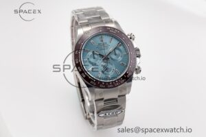 Daytona 116506 Clean 1:1 Best Edition Ice Blue Dial Crystal Markers on SS Bracelet SA4130 V2 - Image 3