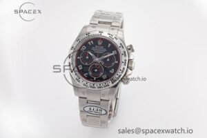 Daytona 116509 Clean 1:1 Best Edition 904L SS Case Black Dial on SS Bracelet SA4130 V2 - Image 2