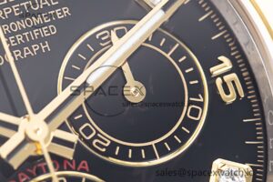 Daytona 116503 Clean Factory 1:1 Best Edition 904L Black Diamond Dial on SS/YG Bracelet SA4130 - Image 10
