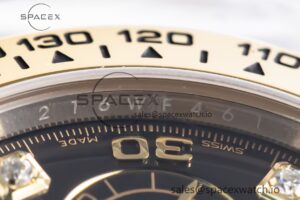 Daytona 116503 Clean Factory 1:1 Best Edition 904L Black Diamond Dial on SS/YG Bracelet SA4130 - Image 7