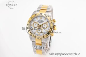Daytona 116503 Clean Factory 1:1 Best Edition 904L SS Case and Bracelet White Dial SA4130 - Image 2