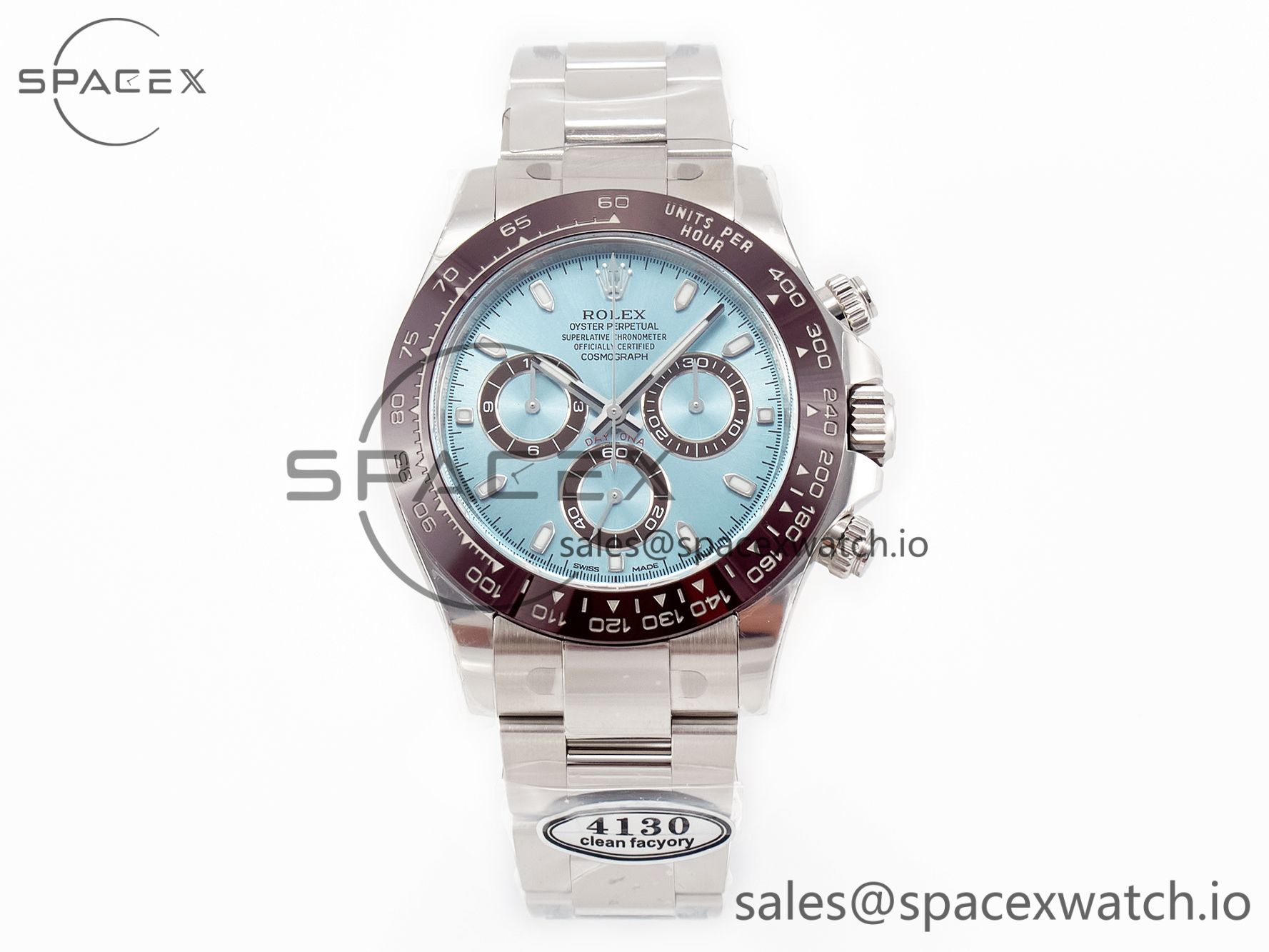 IMG_3962 拷贝 Daytona 116506 Clean 1:1 Best Edition Ice Blue Dial Markers on SS Bracelet SA4130 v2 - Image 1