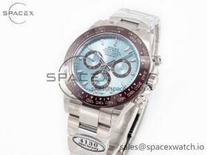 Daytona 116506 Clean 1:1 Best Edition Ice Blue Dial Markers on SS Bracelet SA4130 v2 - Image 4