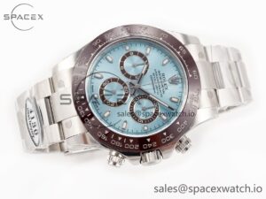 Daytona 116506 Clean 1:1 Best Edition Ice Blue Dial Markers on SS Bracelet SA4130 v2 - Image 8