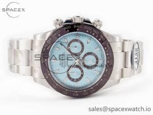 Daytona 116506 Clean 1:1 Best Edition Ice Blue Dial Markers on SS Bracelet SA4130 v2 - Image 9