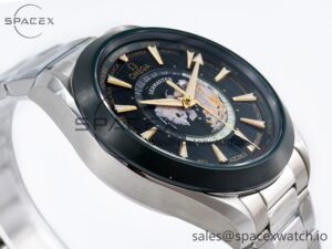 Aqua Terra GMT Worldtimer 150M 43mm 24 VSF 1:1 Best Edition Green Dial on SS Bracelet A8938 Super Clone - Image 6